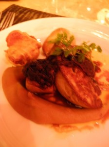 Seared foie gras with Yorkshire pudding