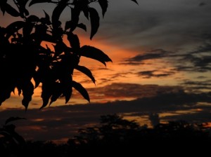 A thundery sunset