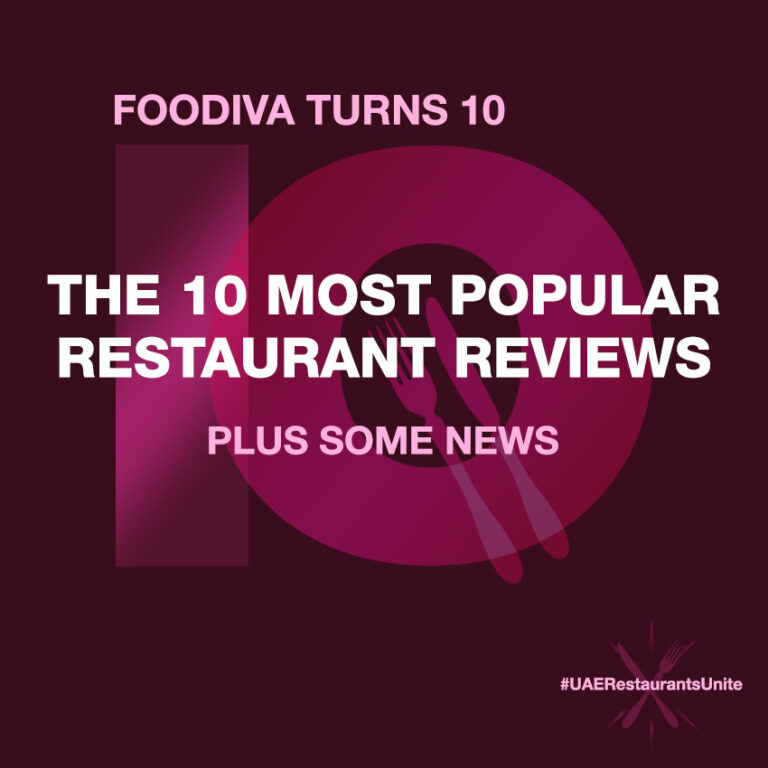 FooDiva turns 10. The 10 most popular restaurant reviews. Plus some news.